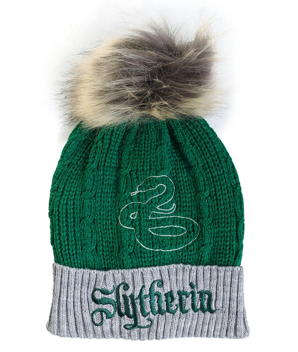 Harry Potter Mütze Slytherin House Fur Pom Beanie