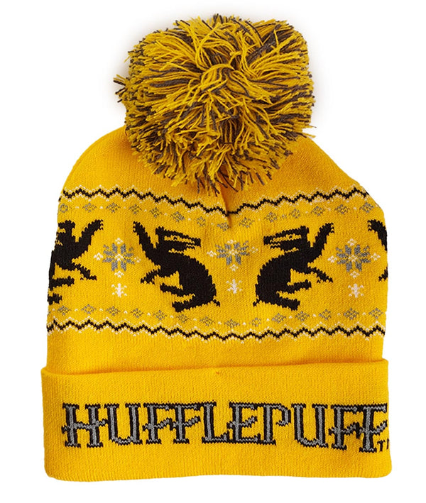Harry Potter Mütze Hufflepuff Snow Pom Beanie