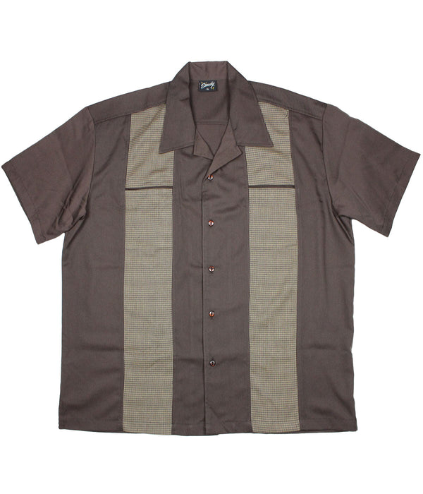 Steady Clothing Hemd Houndstooth Braun