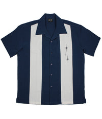 Steady Clothing Hemd Three Star Panel Blau