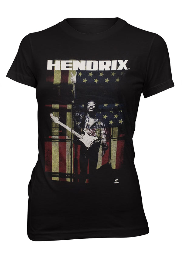 Jimi Hendrix T-Shirt Peace Flag