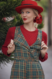 Dolly and Dotty Jumpsuit Sylvia Green Tartan