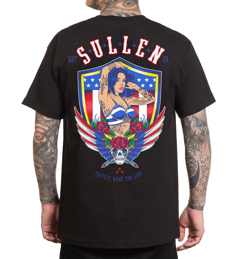 Sullen Clothing T-Shirt Land Of The Free Schwarz