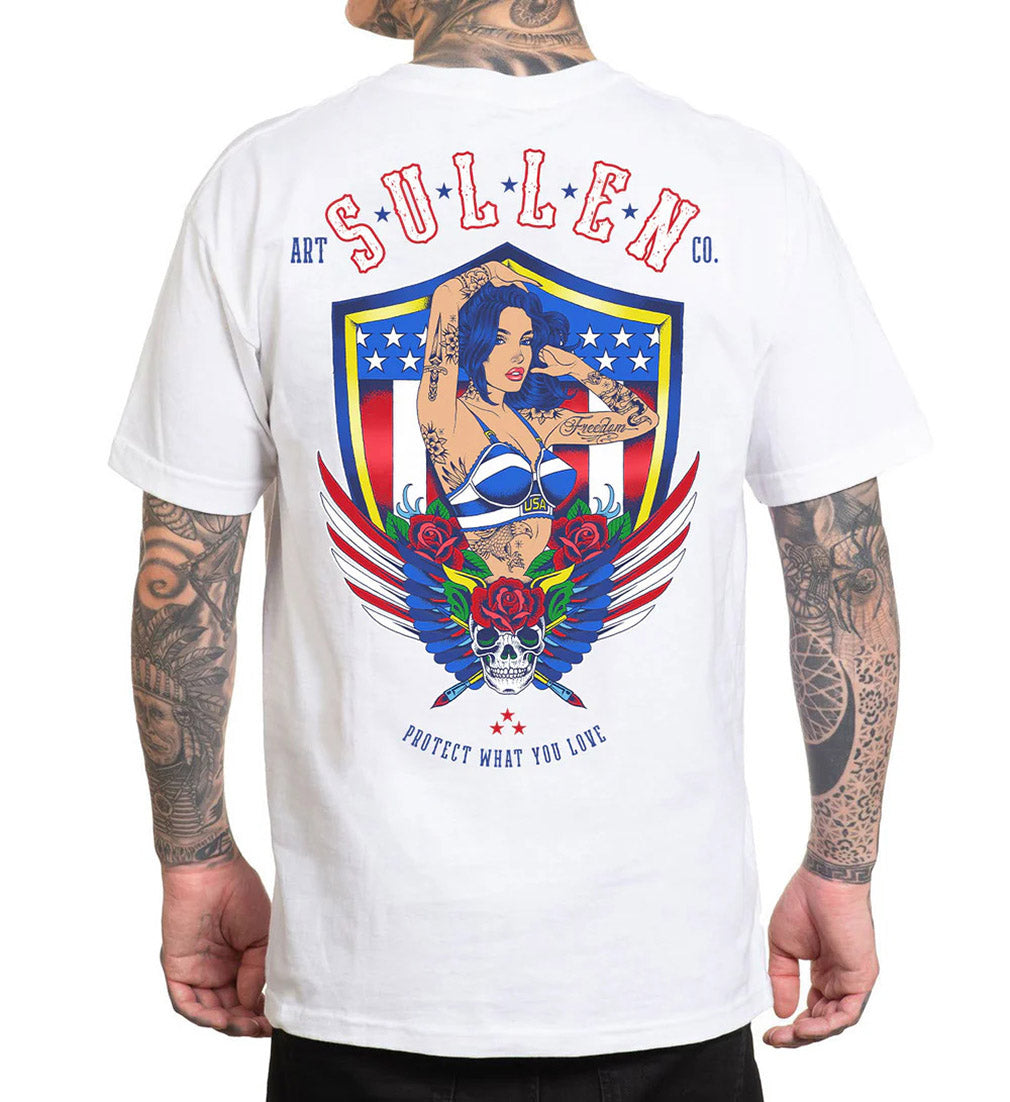 Sullen Clothing T-Shirt Land Of The Free Weiß