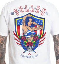 Sullen Clothing T-Shirt Land Of The Free Weiß