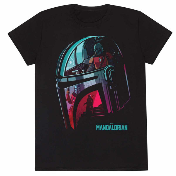 Star Wars T-Shirt Mandalorian Helmet Reflection