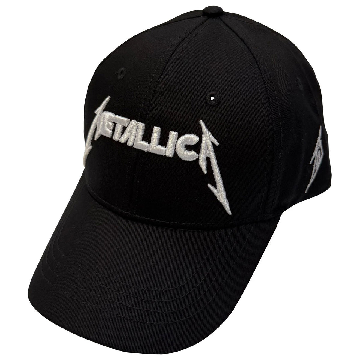 Metallica Baseball Cap Embroidered Text And M Logos