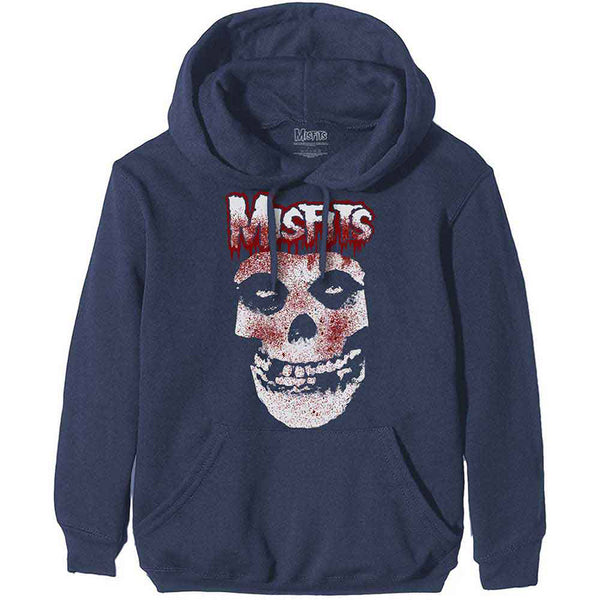 Misfits Kapuzenpullover Blood Drip Skull Navy Blue Hoodie