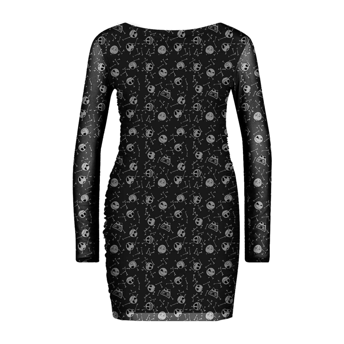 The Nightmare Before Christmas Mesh Minikleid AOP Skulls