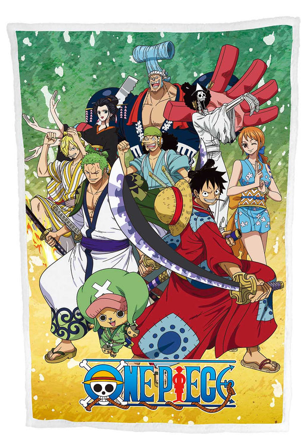 One Piece Decke Celebration Sherpa Blanket
