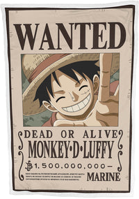 One Piece Decke Wanted Luffy Sherpa Blanket