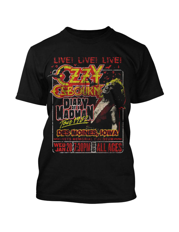 Ozzy Osbourne T-Shirt Diary Of A Madman Tour