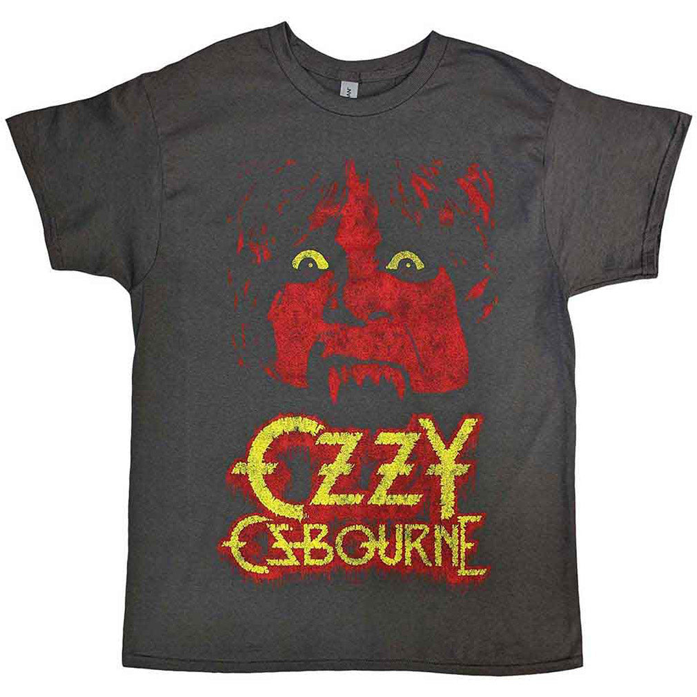 Ozzy Osbourne T-Shirt Yellow Eyes Jumbo Charcoal Grey