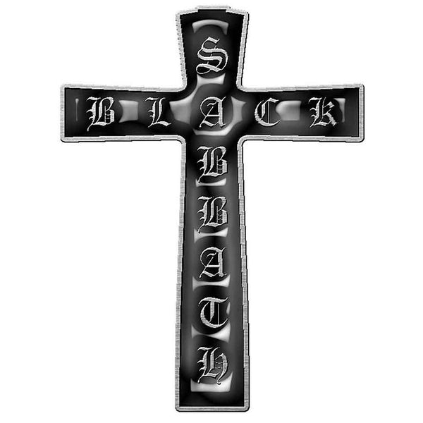 Black Sabbath Anstecknadel Cross Schwarz Pin Badge