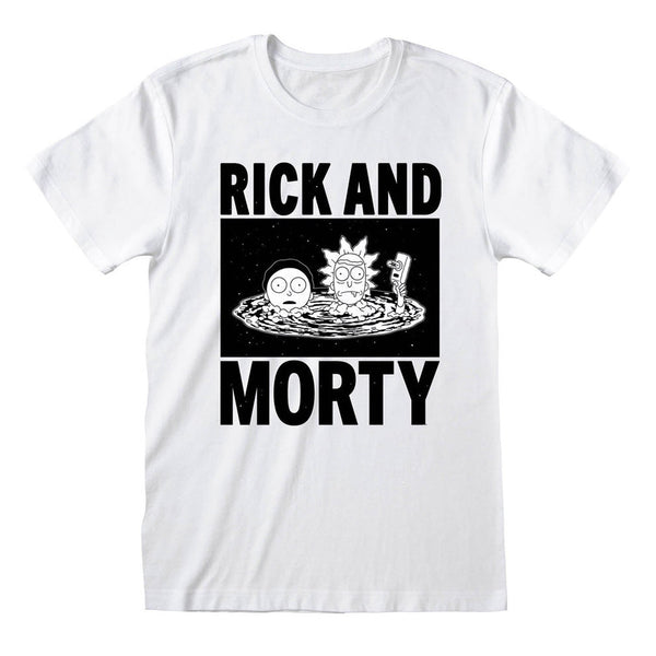 Rick And Morty T-Shirt Black And White