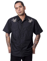 Steady Clothing Hemd Sparrow Western Schwarz