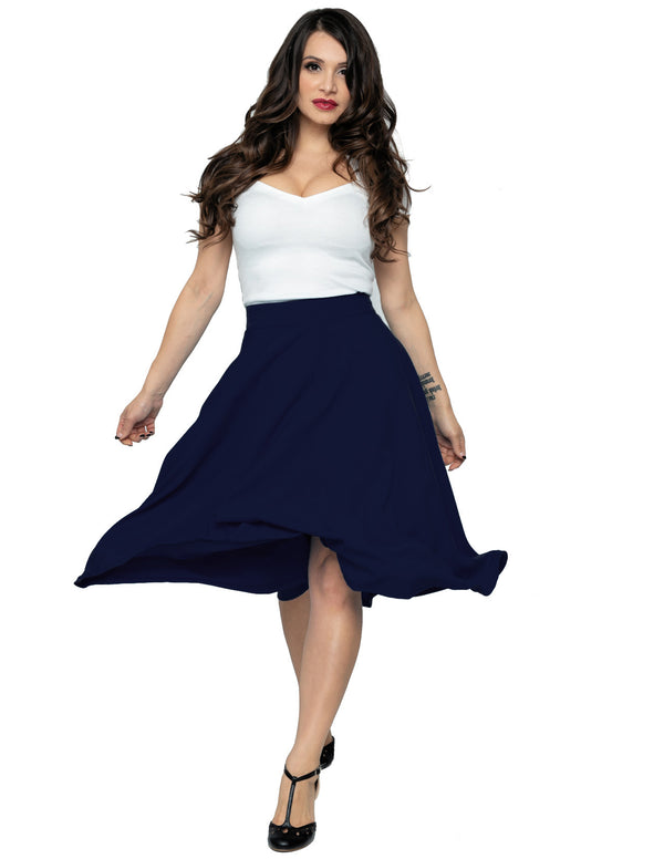 Steady Clothing Tellerrock Pocket High Waist Thrills Navyblau