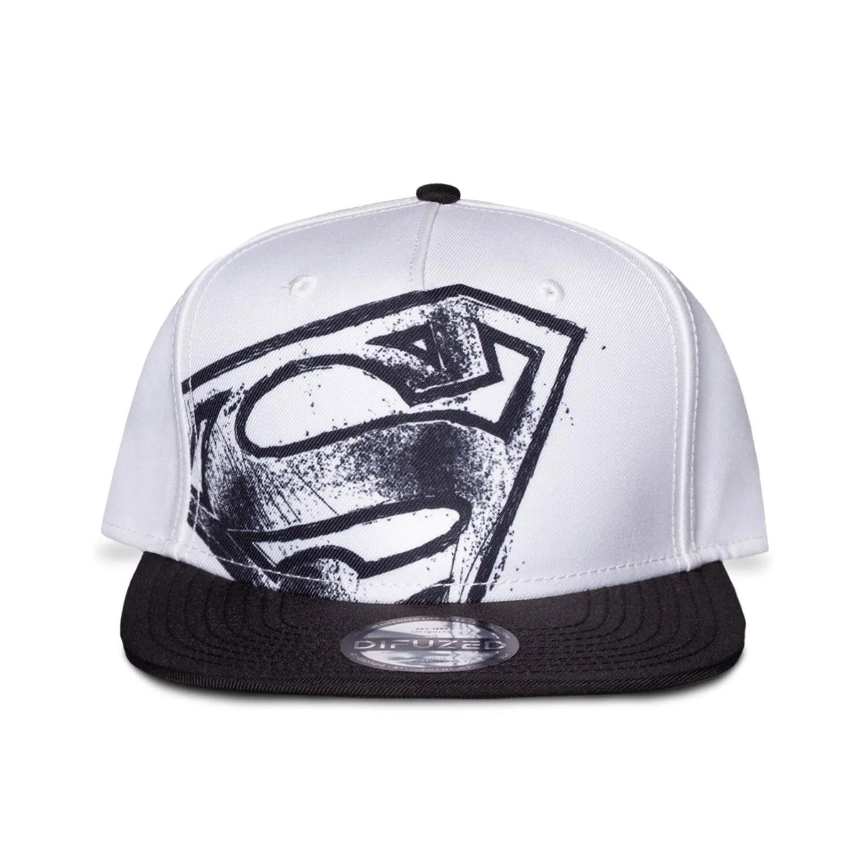 Superman Snapback Cap White Graffiti Logo