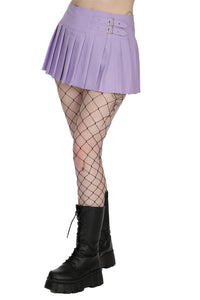 Banned Alternative Mini Faltenrock Darkdoll Lilac