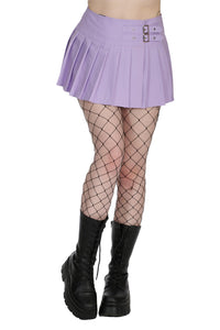 Banned Alternative Mini Faltenrock Darkdoll Lilac