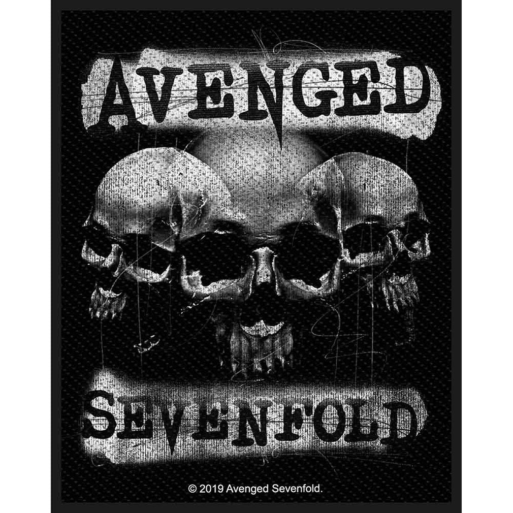 Avenged Sevenfold Aufnäher 3 Skulls Sew-On Patch