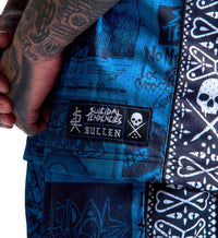 Sullen Clothing X Suicidal Tendencies Basketball Tank Top Posted Jersey Blau