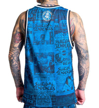 Sullen Clothing X Suicidal Tendencies Basketball Tank Top Posted Jersey Blau