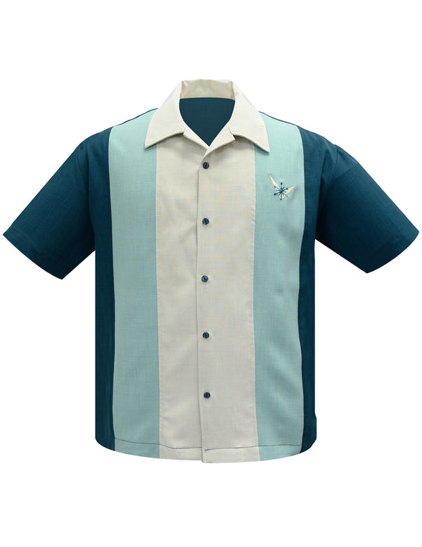 Steady Clothing Hemd Atomic Men Teal Mint Stone