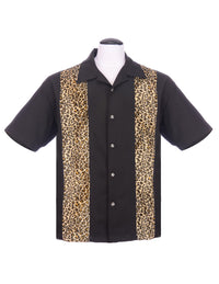 Steady Clothing Hemd Leopard Panel Schwarz