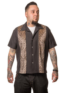 Steady Clothing Hemd Leopard Panel Schwarz