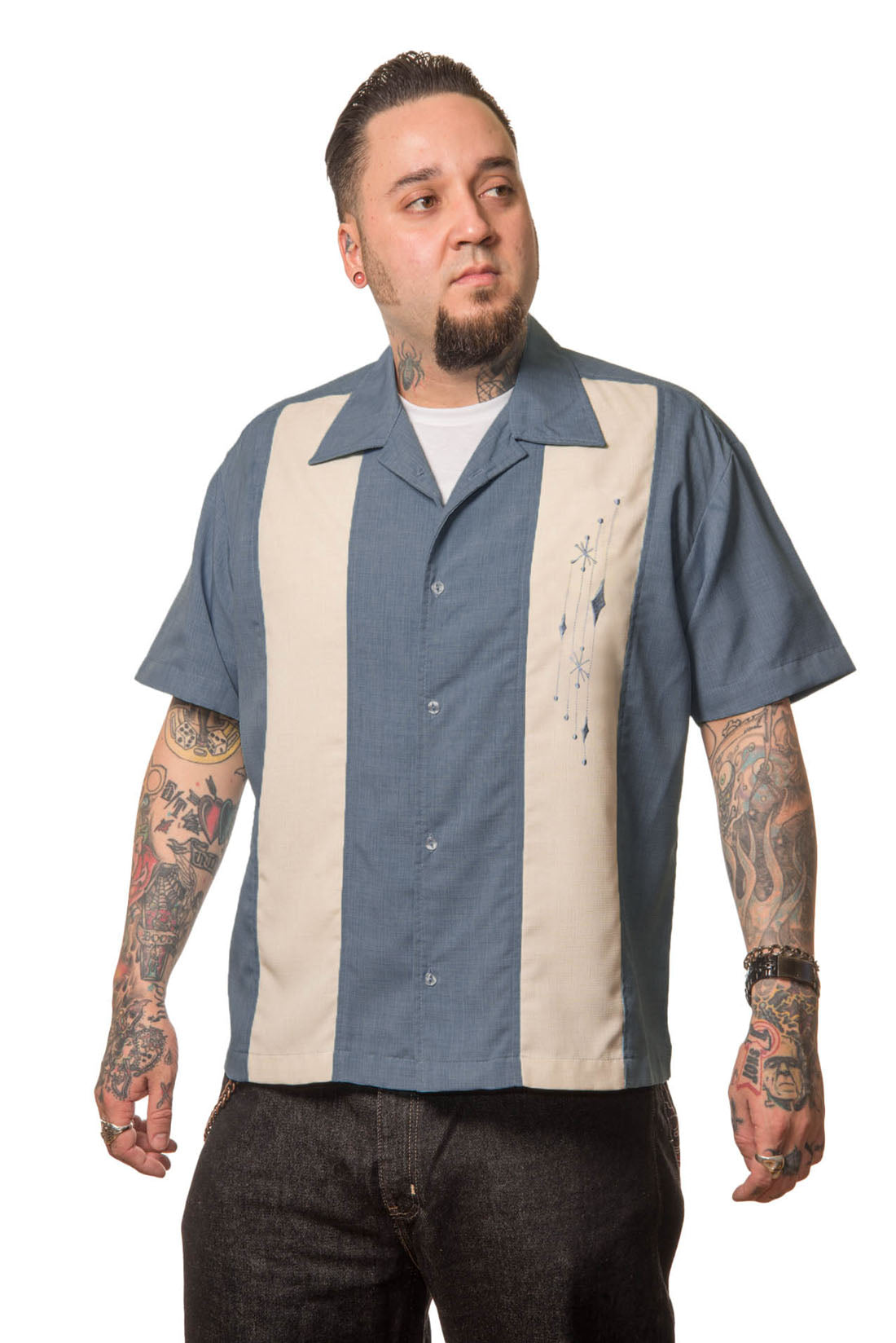 Steady Clothing Hemd Mid Century Marvel Charcoal