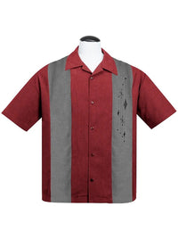Steady Clothing Hemd Mid Century Marvel Burgunder