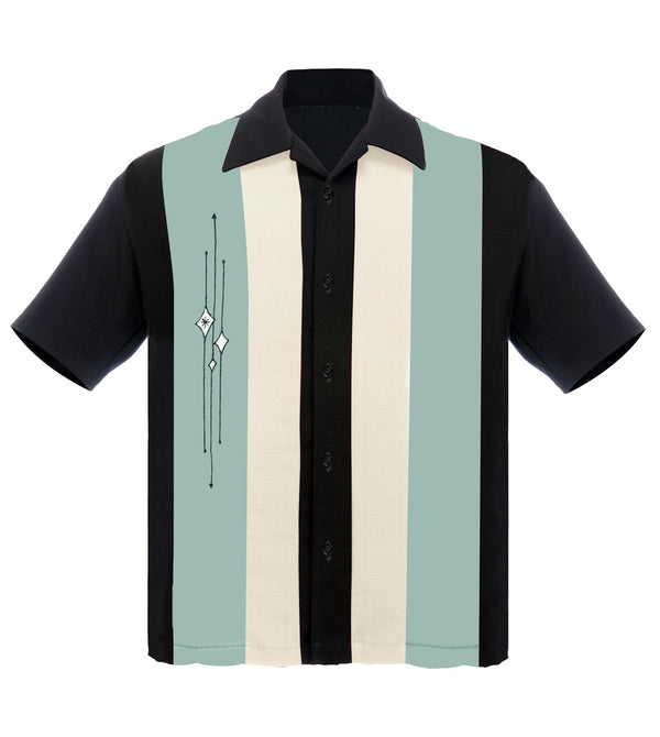 Steady Clothing Hemd The Finley Black Mint Cream