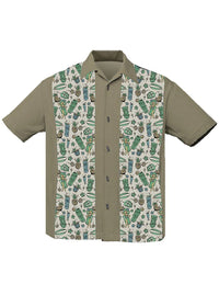 Steady Clothing Hemd Hula Cocktails Herb Grün
