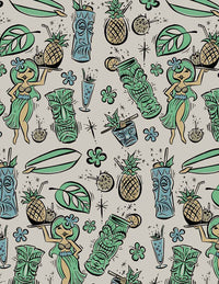 Steady Clothing Hemd Hula Cocktails Mustard
