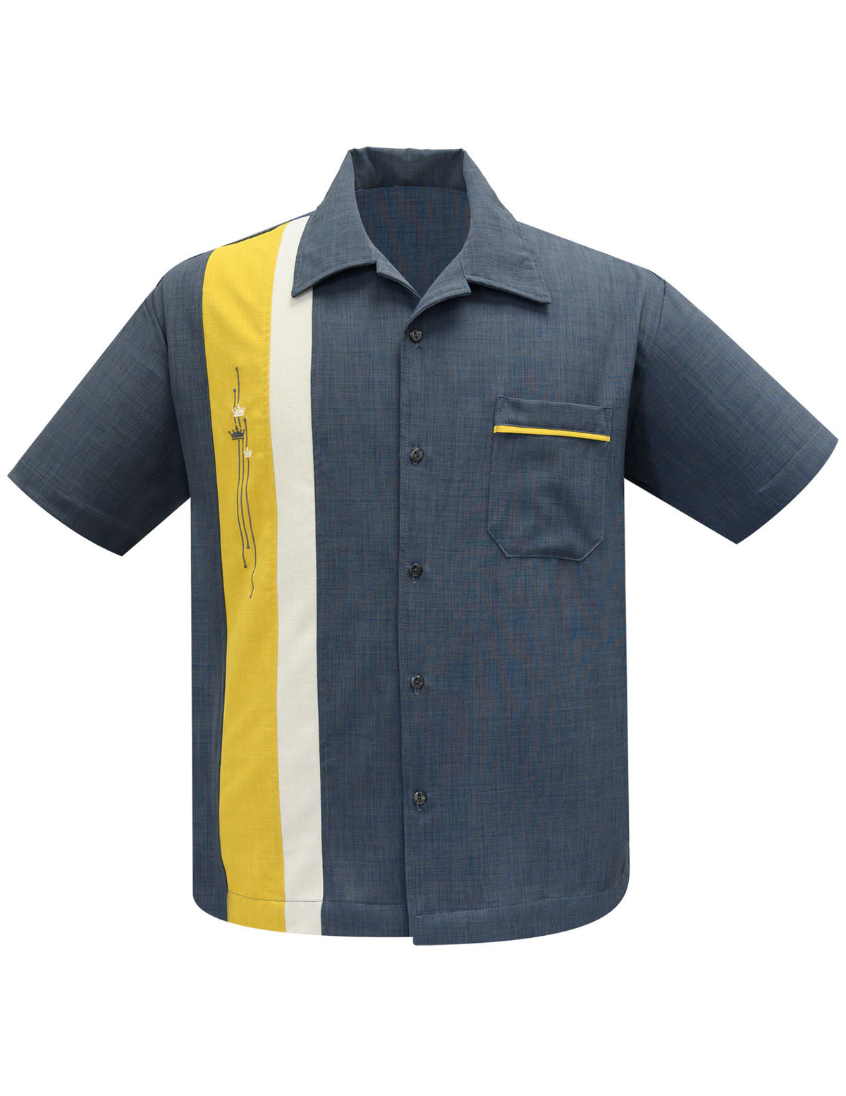Steady Clothing Hemd The Crown Arthur Grau