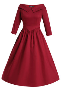 Dolly and Dotty Swing Kleid Ruth Burgunder