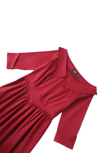 Dolly and Dotty Swing Kleid Ruth Burgunder