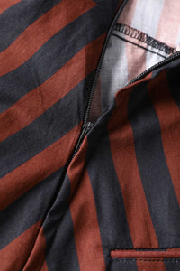 Dolly and Dotty Kleid Penelope 50s Shirt Dress Navy Burgundy Stripes