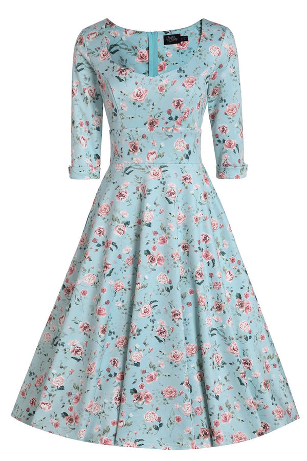 Dolly and Dotty Swing Kleid Scarlette Rose Baby Blue