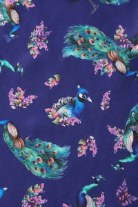 Dolly and Dotty Swing Kleid Lily Purple Peacocks Off-Shoulder