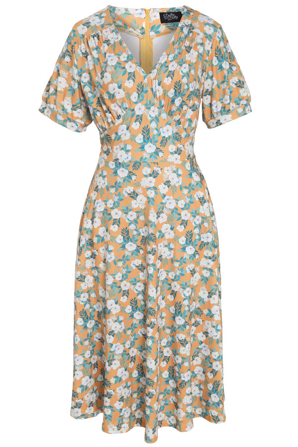 Dolly and Dotty Swing Kleid Julia Rosaceae Yellow