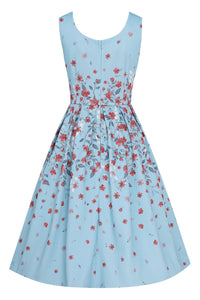Dolly and Dotty Swing Kleid Amanda Light Blue Delicate Falling Flower