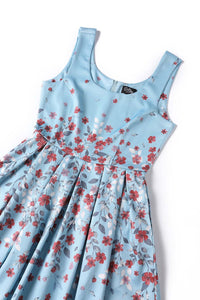 Dolly and Dotty Swing Kleid Amanda Light Blue Delicate Falling Flower