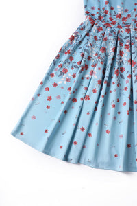 Dolly and Dotty Swing Kleid Amanda Light Blue Delicate Falling Flower