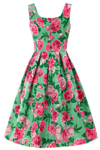 Dolly and Dotty Swing Kleid Amanda Pink Peony Mint Green