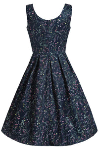 Dolly and Dotty Swing Kleid Amanda Navy Blue Meadow