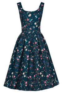Dolly and Dotty Swing Kleid Amanda Navy Hummingbird