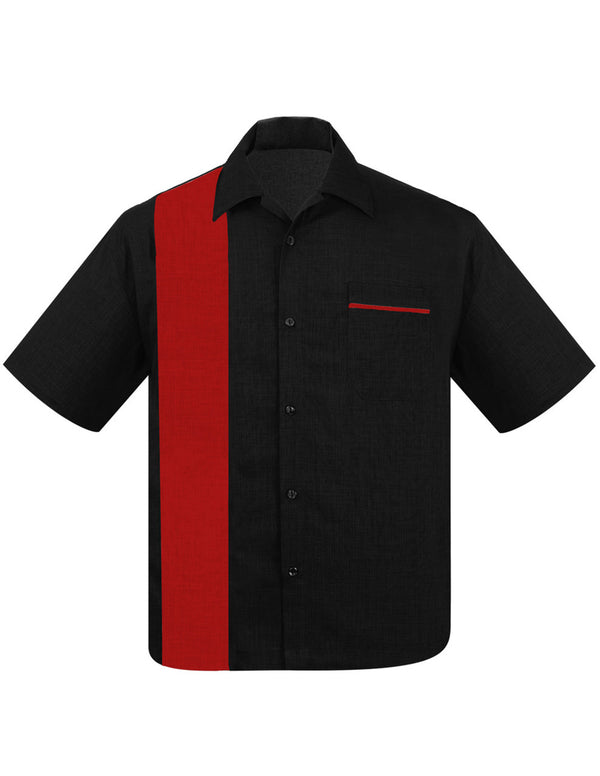 Steady Clothing Bowling Hemd Poplin Single Panel Red