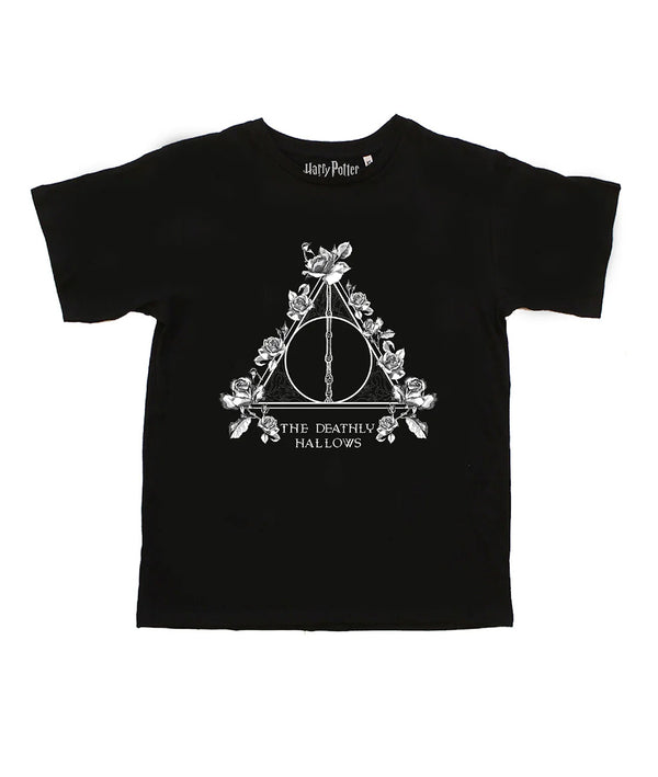 Harry Potter T-Shirt Flowered Deathly Hallows